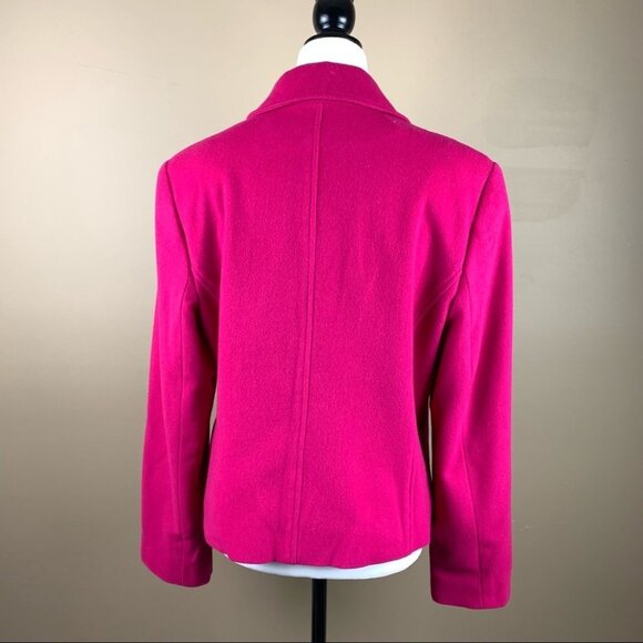 Manelli Melton Cloth Felt Pink Pea Coat size 12 - Picture 2 of 14